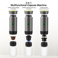 Machine à café à capsules électrique compacte et portable, chauffage rapide, automatique, batterie/USB, cafetière de voyage pour le camping en plein air