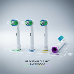 Cabezales de repuesto para <span class=keywords><strong>cepillo</strong></span> de dientes eléctrico oscilante giratorio <span class=keywords><strong>Oral</strong></span> <span class=keywords><strong>Vitality</strong></span>, juego de 4 piezas - Product Image 5