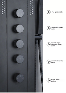 <span class=keywords><strong>Doccia</strong></span> Multifunzione 5-in-1 con Cascata, Spruzzatore Circolare, Funzione Massaggio Delicato, in Acciaio Inox Nero, <span class=keywords><strong>Doccia</strong></span> a Cascata in Ceramica - Product Image 6