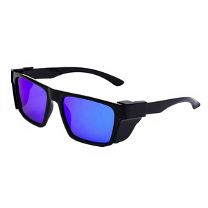 Lunettes de soleil de sécurité demi-cerclées carrées personnalisables pour femmes avec visière amovible en polycarbonate pour le meulage des métaux - Product Image 4