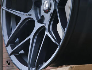 15 17 18 19 Inch Casting Alloy Wheels Wholesale 5x110 5x112 Aftermarket Passenger Car <strong>Rims</strong> with Custom <strong>Logo</strong> Machined Faceand Lip - Product Image 3