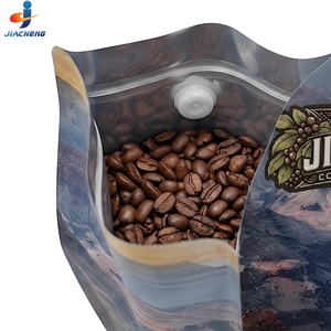 Bolsa Personalizada Tipo Stand-Up con Cierre Resellable, Forro de Aluminio, Fondo Plano Mate y Válvula de Desgasificación Unidireccional para Granos de Café - Product Image 3