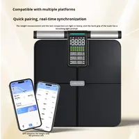 Balance connectée intelligente à huit électrodes pour la composition corporelle, Wi-Fi, alimentée par piles, pour usage domestique et en salle de sport, connexion à application professionnelle, capacité de 180 kg