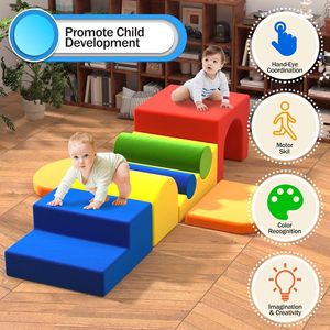 CZFIT Nuevo Juego de 10 Bloques de Espuma de Cuero PU de Múltiples Formas, Bloques de Juego Suaves de Tamaño Completo para Habitación, Juego de Juego Interior para Niños Pequeños - Product Image 3