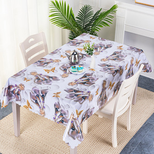Custom Rose Floral Printed Decorative <strong>Plastic</strong> PVC <strong>Table</strong> <strong>Cover</strong> - Product Image 4
