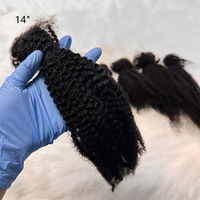 100% capelli umani capelli alla rinfusa Afro crespo texture ricci all'ingrosso cheveux humains crudi intrecciatura capelli ricci dreadlock extension