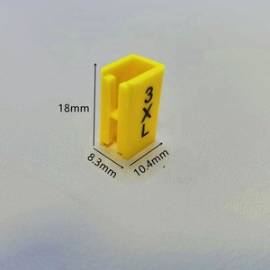 Clip marqueur de taille rectangulaire en plastique de couleur et de numéro personnalisé avec technique d'injection de tige - Product Image 1