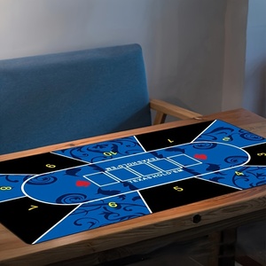 Nappe de table de <span class=keywords><strong>poker</strong></span> <span class=keywords><strong>rectangulaire</strong></span> pliable en caoutchouc avec motif rayé, <span class=keywords><strong>tapis</strong></span> de table de <span class=keywords><strong>poker</strong></span> pour les jeux de Texas Hold'em - Product Image 5