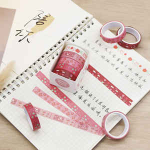 Lot de 5 Rubans Décoratifs Kawaii Colorés à Thème Dessins Animés Japonais pour Journal Créatif et DIY - Product Image 4