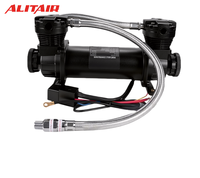 Compresseur d'air pour voiture ALITAIR 12V/24V à double cylindre, compresseur de suspension pour système de suspension pneumatique A480C-2 Max 300PSI