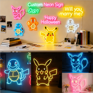 Lumières néon <span class=keywords><strong>Pikachu</strong></span> Anime Squirtle imprimées UV, logo d'entreprise personnalisable, utilisation en extérieur, certifiées, à intensité variable - Product Image 5