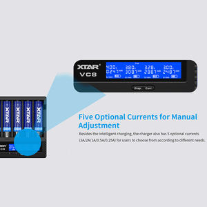 <span class=keywords><strong>Caricabatterie</strong></span> Universale VC8 a 8 Slot per Batterie 26650 <span class=keywords><strong>18650</strong></span>, Compatibile con Batterie Li-ion <span class=keywords><strong>18650</strong></span> 20700 21700 e Ni-MH AA AAA 1.2V - Product Image 4