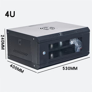 19 Inch Floor <b>Standing</b> Network Cabinet Server Rack 4U 6U 9U 12U SPCC Steel for Router Switch Vented Mesh <b>Doors</b> - Product Image 3