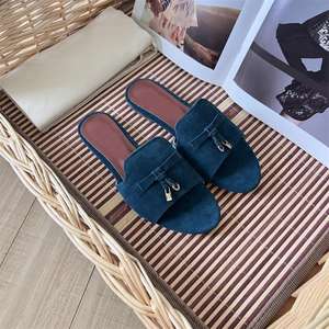 Zapatillas de mujer 2025, nuevos estilos, zapatos planos antideslizantes, venta al por mayor, zapatillas de lujo para mujer, zapatillas deslizantes de diseñador de marca famosa - Product Image 2