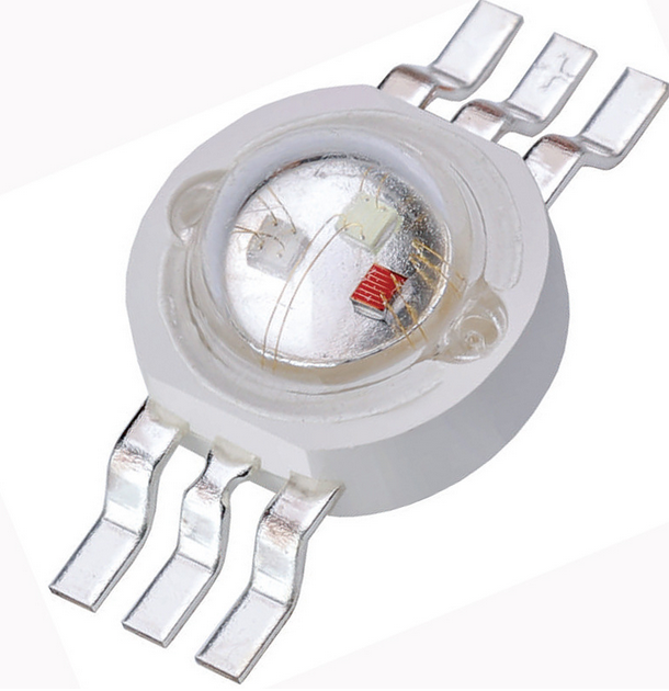 High Power RGB LED 6Pin with 3V Input ROHS Certified for Red Blue White ...