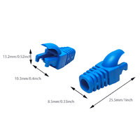 Ethernet PVC Gummi Farbige RJ45-Steckerabdeckung Kabel RJ45 Modularstecker Zugentlastungshülsen für Cat5e Cat6