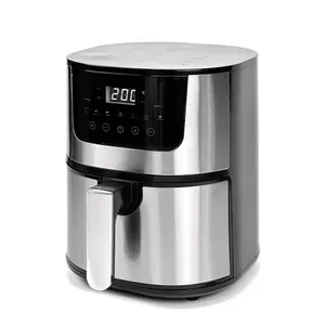 Silver Metal Shell Fryer Smart Home Electrical Appliances Air Fryer With Lcd Display