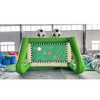 Castillo hinchable de fútbol de Pvc de grado comercial, juego de fútbol inflable para niños