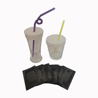 Couvre-boisson en latex avec trou de paille pour toutes les tailles de bonnets Préservatifs pour la prévention des piqûres de boissons