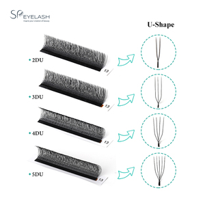 Sp lông mi mới YY 3D 4D 5D U lông mi mở rộng PBT chất liệu song song hoa chéo lông mi mở rộng 5D hình chữ U lông mi cilios - Product Image 5