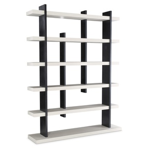 Multi Layers Nordic Home Office Display <b>Shelf</b> Agaist Wall Solid Oak Wood Rack Bookcase - Product Image 2