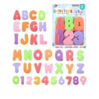Bebek banyo oyuncakları köpük eğlenceli alfabe harfler ve sayılar küvet için çevre güvenli bebek öğretici oyuncaklar diğer eğitici oyuncaklar Blister kart