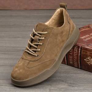 Chaussures bateau rétro en daim pour hommes, bout rond, semelle extérieure en caoutchouc, semelle intermédiaire en EVA, confortables, toutes saisons, usage décontracté - Product Image 2