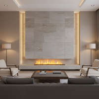 Cheminée électrique moderne SEFIRE VSFB750 à LED, effet vapeur d'eau 3D, pour intérieur, en acier, pour appartements, télécommande, vente chaude