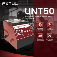 FXTUL UNT50 Kit completo Unidad de limpieza ultrasónica digital para motocicletas Inyector Banco de pruebas Soporte de prueba y lavado