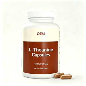 Cápsulas de L-Teanina 200/400/600mg, Sin GMO, Sin Gluten, para Relajación y Apoyo Cognitivo, Venta al Por Mayor OEM/ODM - Product Image 1