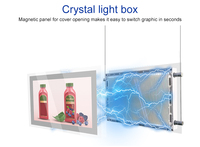 15.6 \ "& 21.5 \" double face accrocher LCD signalisation numérique et boîte à lumière LED 1000nits luminosité pour ascenseurs magasins de détail métros