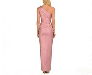 ALBBIA017 Vestido Largo Vintage Asimétrico de Un Solo Hombro con Fruncido para Mujer, de Cintura Alta, Lavable, Confeccionado con 95% Nailon y 5% Elastano - Product Image 2