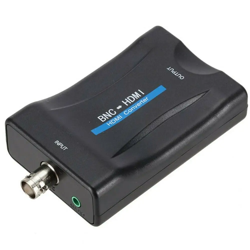 BNC Para HD-MI Conversor Adaptador 1080P/720P Display Video Audio Converter