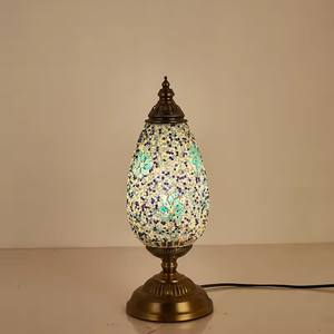 Vente en gros de <span class=keywords><strong>lampe</strong></span> de chevet en mosaïque éclairage de table de chevet vintage déco pour dressing de chambre <span class=keywords><strong>lampe</strong></span> de table rétro marocaine décorative - Product Image 3