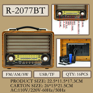 Radio Portátil Recargable USB AM FM SW Modelo Antiguo R-2077BT Eletree con Transformador, <span class=keywords><strong>Precios</strong></span> al por Mayor - Product Image 6