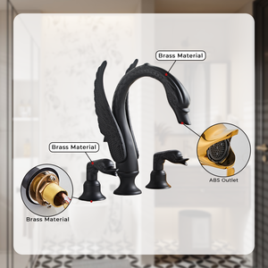 Grifos de Latón de Doble Palanca Estilo Tradicional Chino con 3 Orificios para Baño y <span class=keywords><strong>Grifo</strong></span> de Lavabo Dorado con Diseño de Dragón <span class=keywords><strong>Animal</strong></span> - Product Image 4