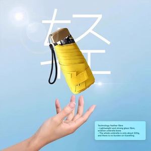 Parapluie de poche compact 5 plis, léger, anti-UV, personnalisable avec logo, protection soleil et pluie, le plus vendu, promotionnel et économique, avec housse - Product Image 4