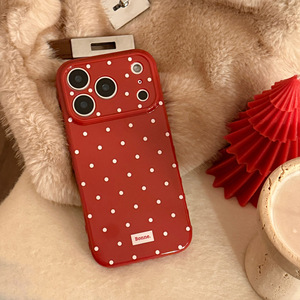 Funda Compatible con iPhone 17 Pro Max/16, Diseño de Lunares Rojos de Año Nuevo, Estilo Festivo Simple para iPhone 15, 14, 11, Resistente a Golpes - Product Image 6