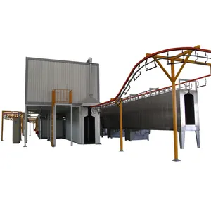OURS COATING Powder Coating Booth Drying Furnece Curing Oven With Mono rail Conveyor