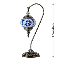 Lampe de Table en mosaïque turque en verre fait à la main, décoration romantique, Offre Spéciale