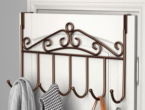 <span class=keywords><strong>Appendiabiti</strong></span> e Portacappelli Multifunzionale in Metallo con 7 Ganci da Appendere Sopra la <span class=keywords><strong>Porta</strong></span> Senza Foratura - Product Image 6