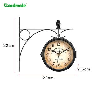 <span class=keywords><strong>Horloge</strong></span> murale double face décorative pour porche, patio, <span class=keywords><strong>piscine</strong></span>, salon, intérieur et extérieur - Product Image 2