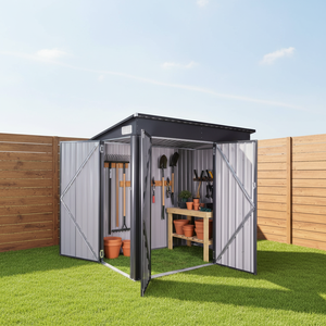 Customized Waterproof Easily Assembled Sloping Roof Design Metal Multi Door Ideal Tool Storage <strong>Garden</strong> <strong>Shed</strong> <strong>for</strong> Storage Tool - Product Image 5