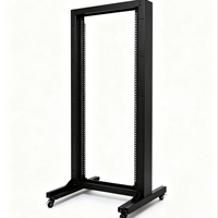 Baie de serveur mobile ouverte à double colonne 19 pouces 32U 550*1600*120MM en acier laminé à froid SPCC, profondeur 120 mm