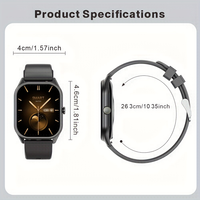 Montre connectée unisexe SENBONO T13, écran tactile TFT HD ultra-fin de 1,955 pouces, étanche IP68, tracker d'activité physique, montre de sport au poignet, 5-10