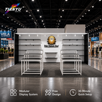 Stand d'exposition TIANYU avec panneaux en tissu et structure en aluminium pour salons professionnels modulaires, branding, conférences, commerce de détail et événements