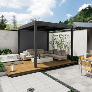 Pergola bioclimatique en alliage d'aluminium, motorisée, avec pare-soleil électrique pour balcon, utilisation en extérieur, tailles personnalisables - Product Image 6