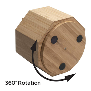 Porte-ustensiles rotatif à 360° en bambou, support de <span class=keywords><strong>rangement</strong></span> pour ustensiles de <span class=keywords><strong>cuisine</strong></span>, <span class=keywords><strong>petit</strong></span> pot pour ustensiles, vaisselle, organisateur de <span class=keywords><strong>cuisine</strong></span> - Product Image 6