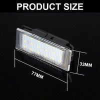 Éclairage de plaque d'immatriculation Canbus LED pour Renault Megane 3 Clio Laguna Megane 2 Twingo 3 Master Vel Satis-Accessoire d'éclairage de voiture
