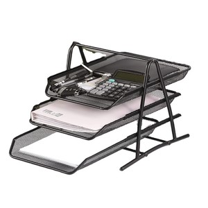 Bac à lettres grillagé à 3 niveaux Porte-documents de <span class=keywords><strong>bureau</strong></span> A4 Rangement des dossiers papier Organisateur de <span class=keywords><strong>bureau</strong></span> - Product Image 5